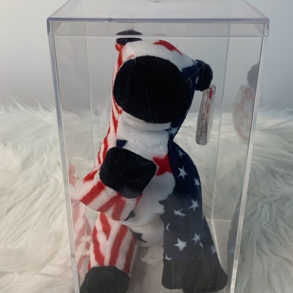 Ty (14) Lefty 2000 Beanie Babies Plush with Red, White, and Blue Stars - Picture 11 of 15